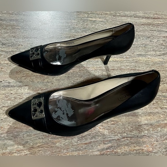 Coach Zuma pointy leather kitten heels - Picture 3 of 16